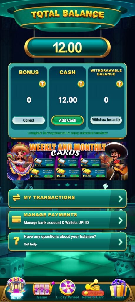 How to transfer money from Top Rummy App to personal account?