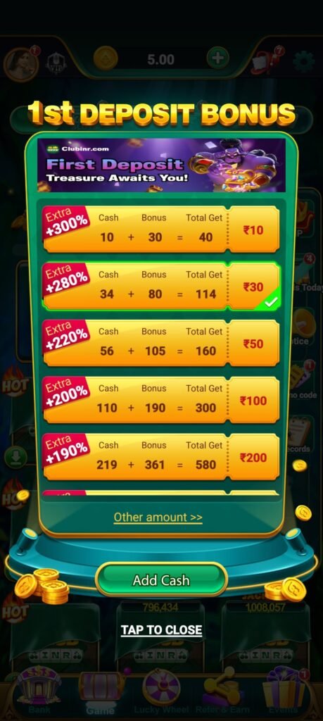 How To Add Money In Club Inr Apk