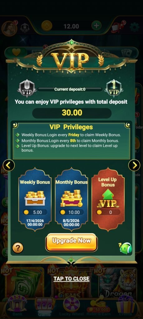VIP plan of Top Rummy App?
